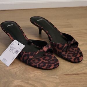 Mango Animal Print Women's Heels